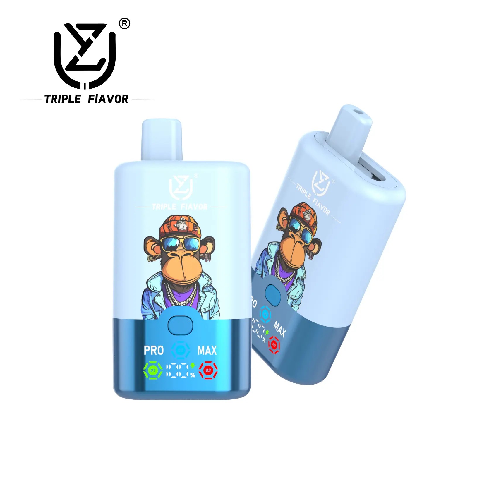 Der UZY Triple Flavor 60000 Puffs Vape bietet 3-in-1-Aromen, 54 ml E-Liquid, eine Dreifach-Mesh-Spule, einen 850-mAh-Akku, ein intelligentes LED-Display und 0%/2%/3%/5% Nikotin und sorgt für ein anpassbares und lang anhaltendes Dampferlebnis.