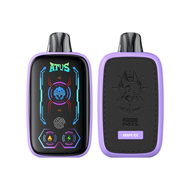 El ATVS 40000 Puffs Vape cuenta con flujo de aire ajustable, bobinas de malla doble y una pantalla táctil inteligente, que ofrece hasta 40,000 bocanadas, 35 ml de e-líquido y nicotina 2%/5% para una experiencia de vapeo rica y personalizable.
