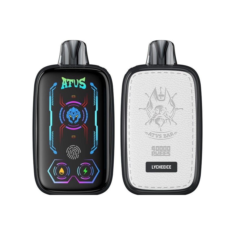 El ATVS 40000 Puffs Vape cuenta con flujo de aire ajustable, bobinas de malla doble y una pantalla táctil inteligente, que ofrece hasta 40,000 bocanadas, 35 ml de e-líquido y nicotina 2%/5% para una experiencia de vapeo rica y personalizable.