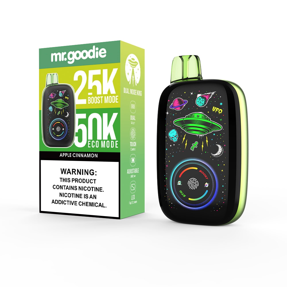 Le vapoteur Mr.Goodie Dual Mode King 50000 Puffs offre deux modes, un contrôle tactile, une batterie de 1000 mAh, une capacité de 40 ml, une double bobine en maille et 10 saveurs riches, parfait pour un vapotage doux, puissant et personnalisable à tout moment et en tout lieu.
