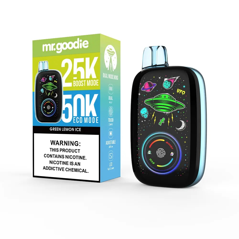 Le vapoteur Mr.Goodie Dual Mode King 50000 Puffs offre deux modes, un contrôle tactile, une batterie de 1000 mAh, une capacité de 40 ml, une double bobine en maille et 10 saveurs riches, parfait pour un vapotage doux, puissant et personnalisable à tout moment et en tout lieu.
