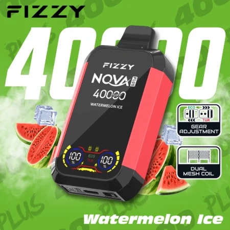 Fizzy Nova Plus 40000 パフ VAPE は、2% または 5% ニコチン、40 mL のリキッド、デュアル メッシュ コイル、エコ/ターボ モード、LCD スクリーン、Type-C 充電で最大 40,000 パフを実現し、パワフルで長時間持続する風味豊かな VAPE に最適です。.