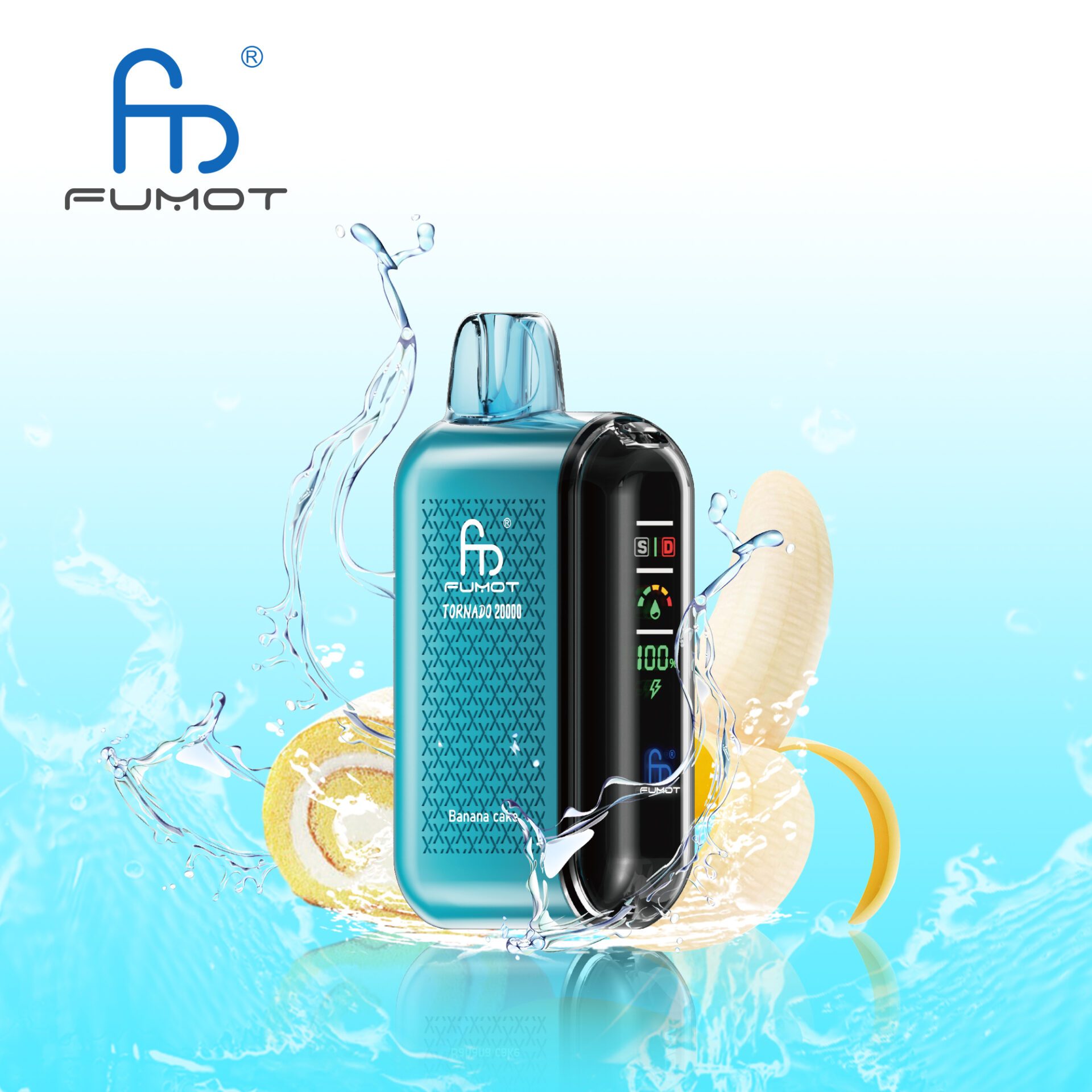 RandM Fumot Tornado 20K Puffs Vape offers 2%-5% nicotine, 20,000 puffs, 20mL e-liquid, dual mesh coil, smart screen, fast Type-C charging, and 39 flavors in a convenient 10-pack for lasting, flavorful vaping.