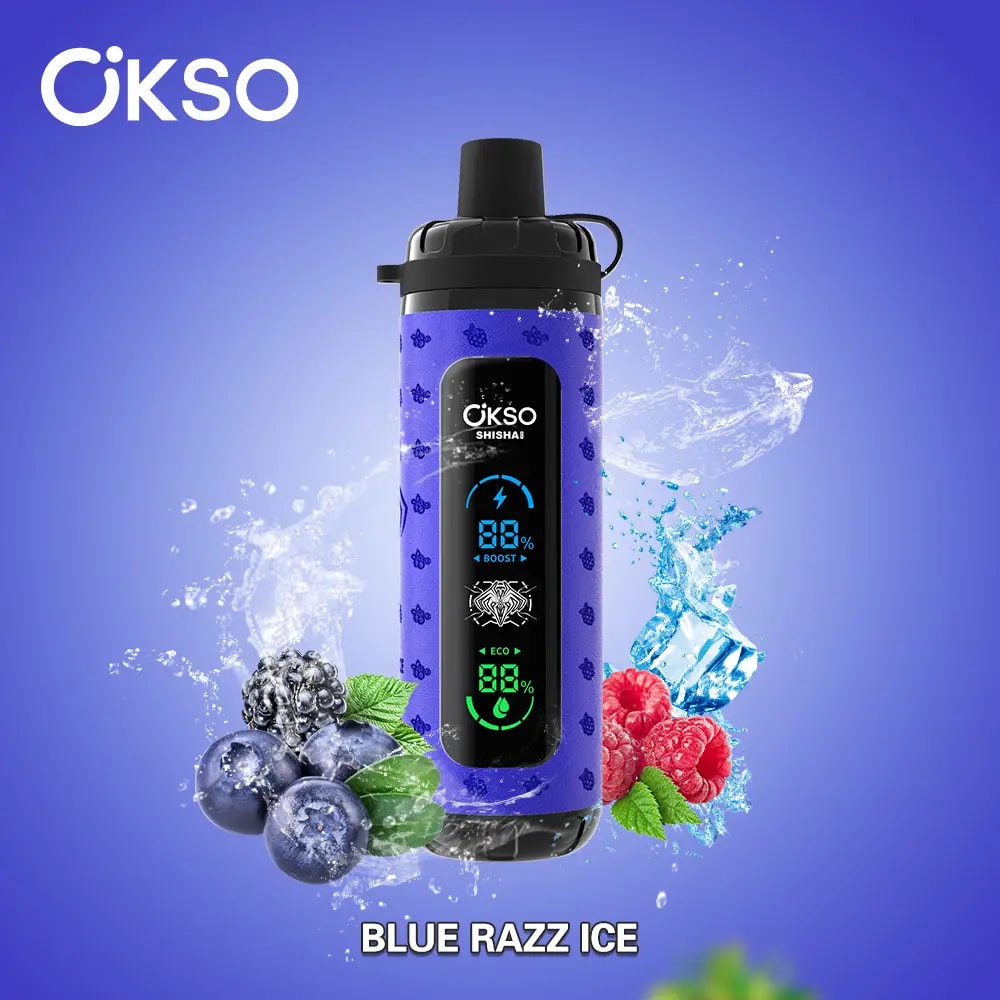 Der OKSO Shisha Max 40K Puffs Disposable Vape bietet 40.000 Züge, 36 ml E-Liquid, Mesh-Coil, LED-Display, Typ-C-Ladefunktion, einstellbare Luftzufuhr, Leistungsregelung und 10 Geschmacksrichtungen in einem kindersicheren Design.
