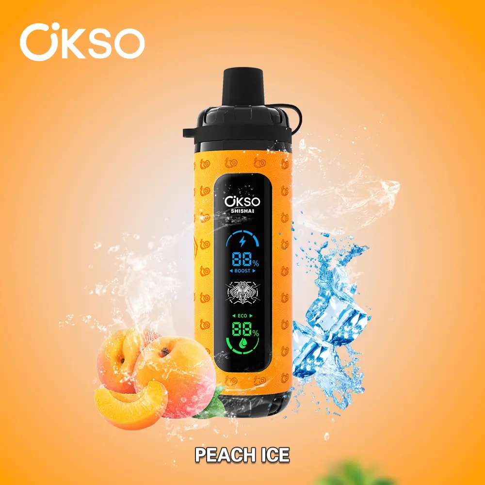 Der OKSO Shisha Max 40K Puffs Disposable Vape bietet 40.000 Züge, 36 ml E-Liquid, Mesh-Coil, LED-Display, Typ-C-Ladefunktion, einstellbare Luftzufuhr, Leistungsregelung und 10 Geschmacksrichtungen in einem kindersicheren Design.