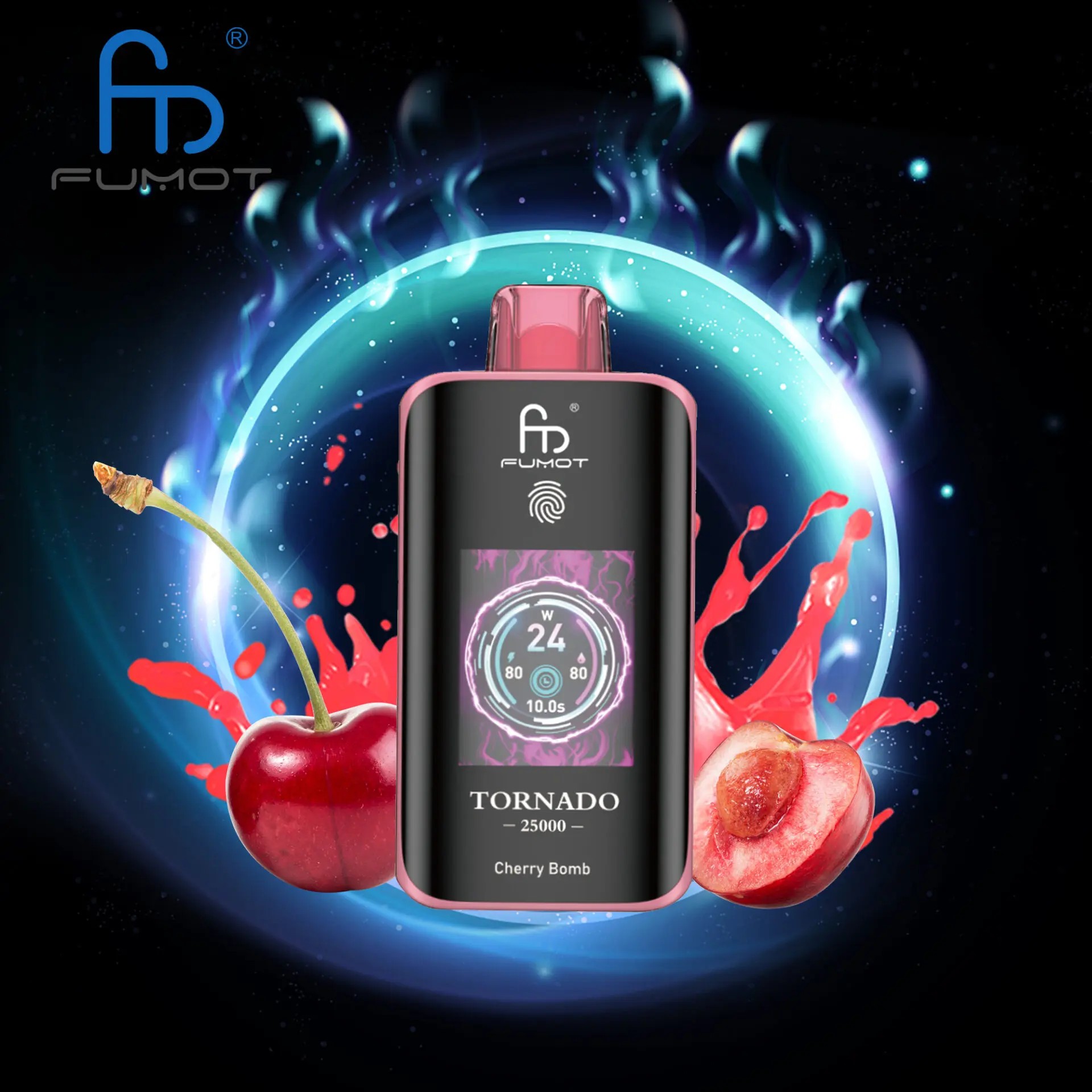 El RandM Fumot Tornado 25K ofrece 25.000 bocanadas, bobina de malla dual, batería de 700 mAh, pantalla táctil y carga rápida tipo C, con 26 sabores y potencia ajustable, brindando un vapeo suave, duradero y personalizable.
