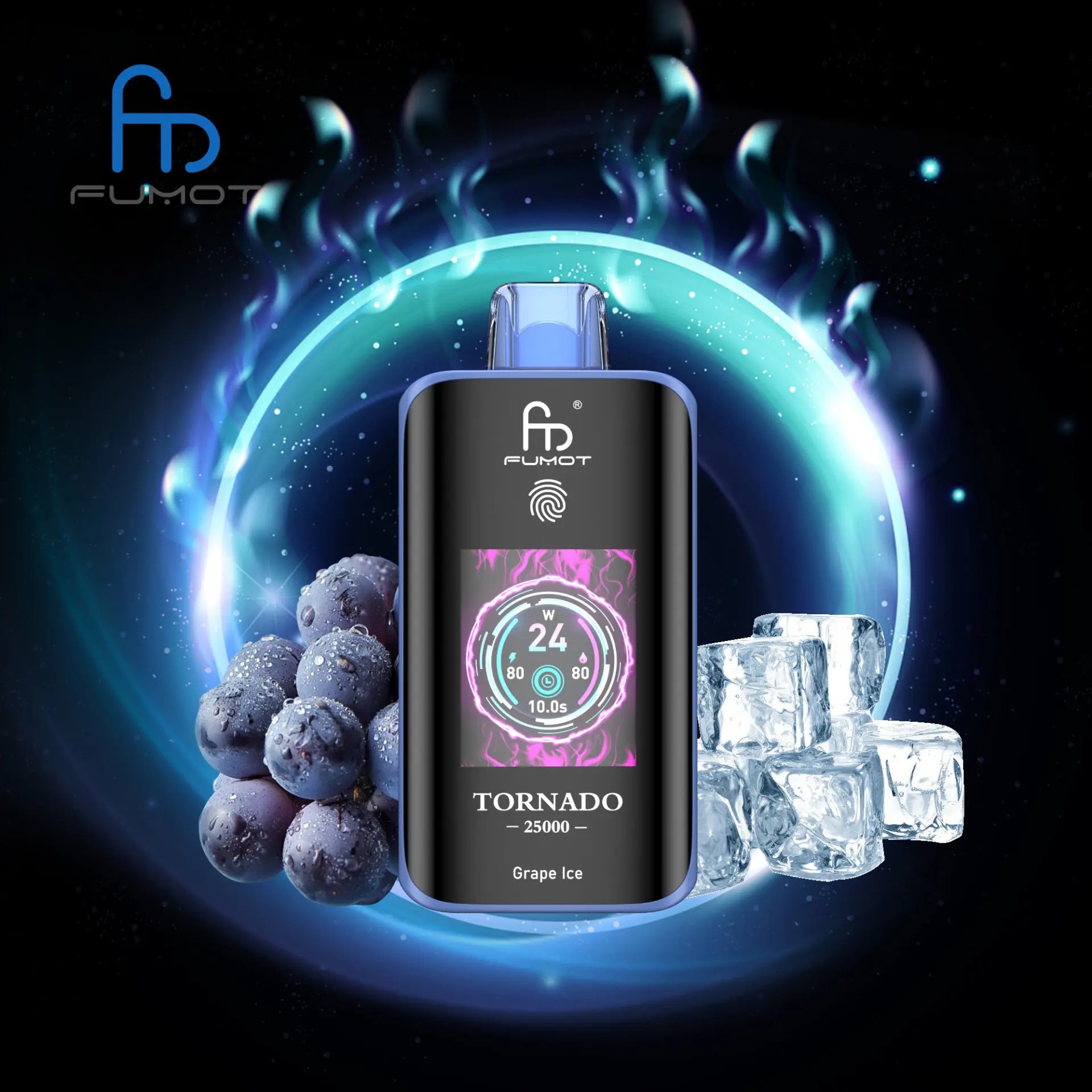 El RandM Fumot Tornado 25K ofrece 25.000 bocanadas, bobina de malla dual, batería de 700 mAh, pantalla táctil y carga rápida tipo C, con 26 sabores y potencia ajustable, brindando un vapeo suave, duradero y personalizable.