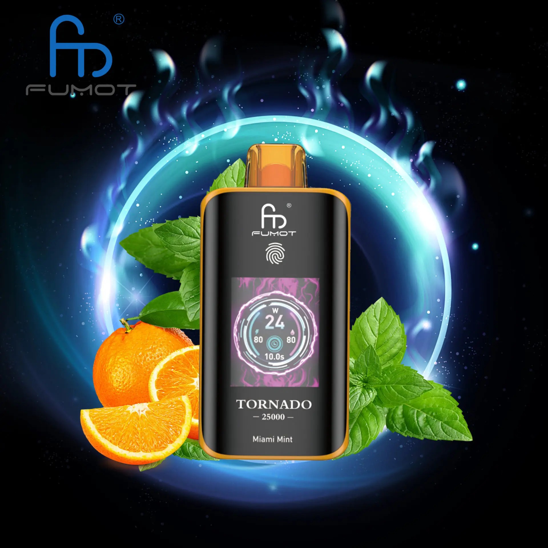 El RandM Fumot Tornado 25K ofrece 25.000 bocanadas, bobina de malla dual, batería de 700 mAh, pantalla táctil y carga rápida tipo C, con 26 sabores y potencia ajustable, brindando un vapeo suave, duradero y personalizable.