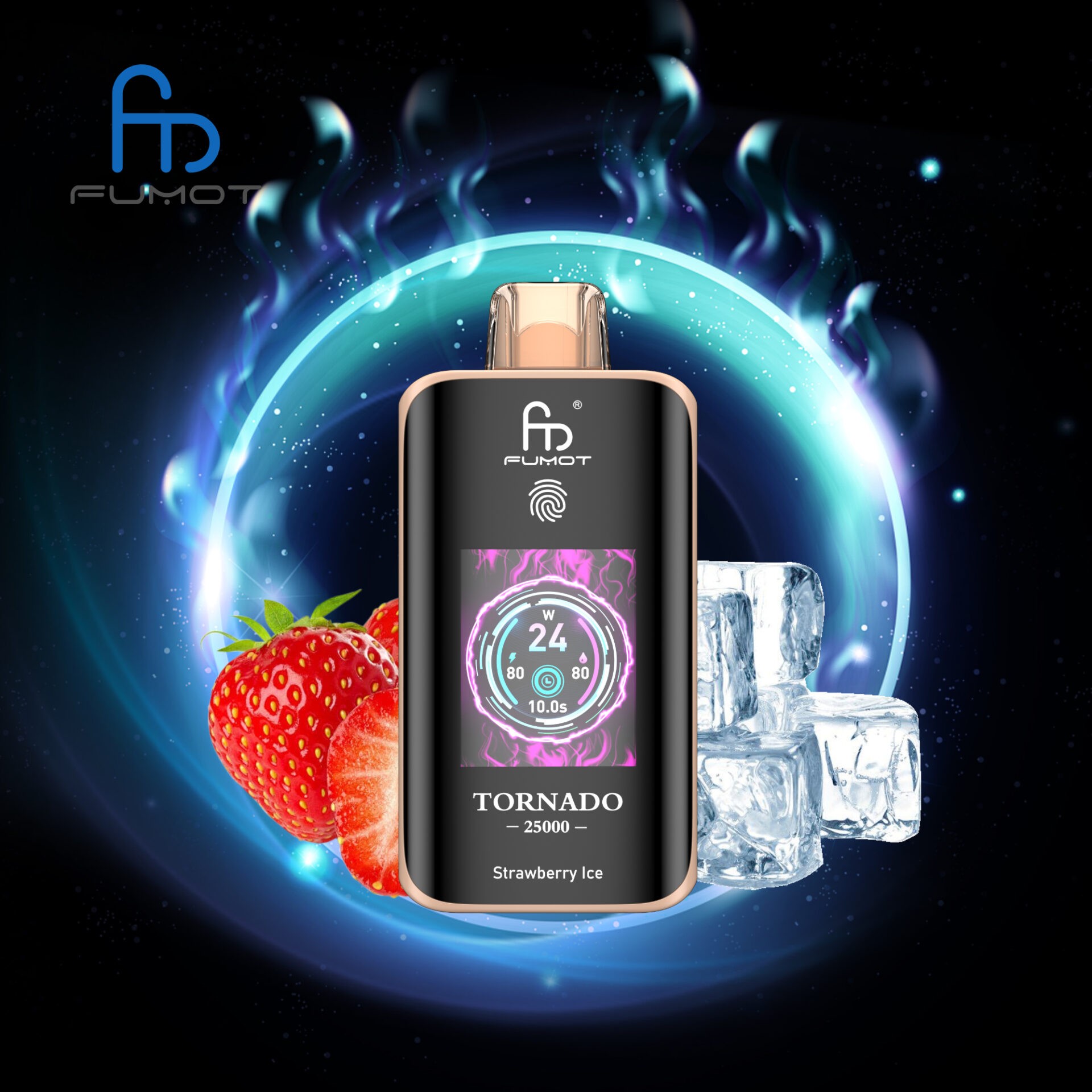 El RandM Fumot Tornado 25K ofrece 25.000 bocanadas, bobina de malla dual, batería de 700 mAh, pantalla táctil y carga rápida tipo C, con 26 sabores y potencia ajustable, brindando un vapeo suave, duradero y personalizable.