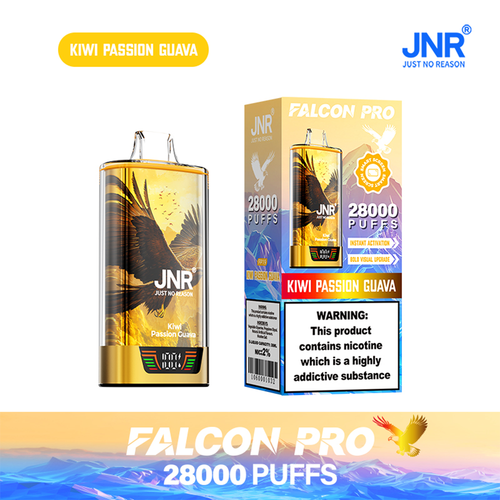 JNR FALCON PRO 28000: Long-Lasting Vaping with 28,000 Puffs, Dual Mesh Coil, and Smart Screen - Image 13