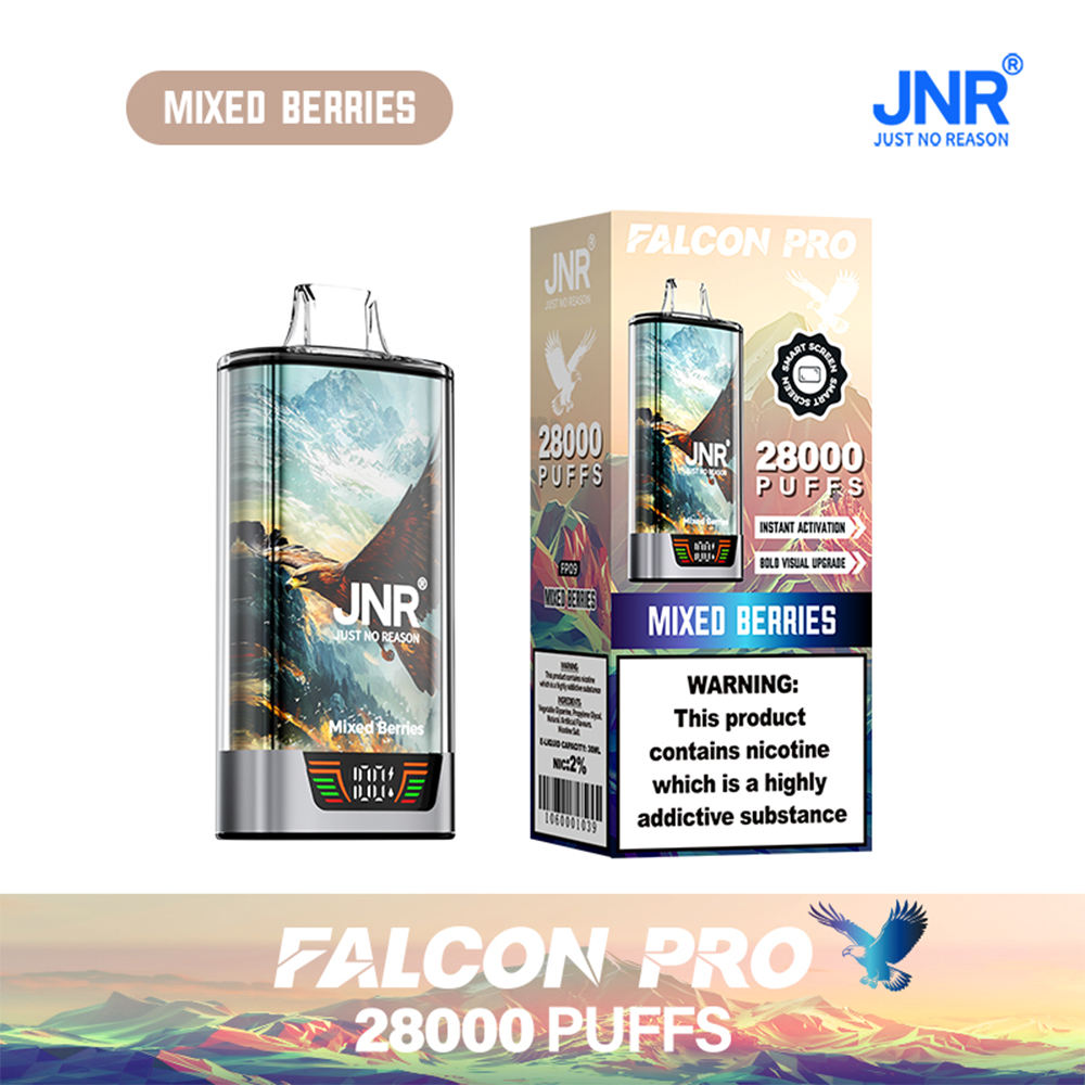 JNR FALCON PRO 28000: Long-Lasting Vaping with 28,000 Puffs, Dual Mesh Coil, and Smart Screen - Image 10