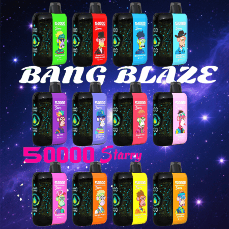 Bang Starry 50000 | 50K Puffs · 0–5% Nic · Malla dual · Tipo-C · 12 sabores · 3 modos