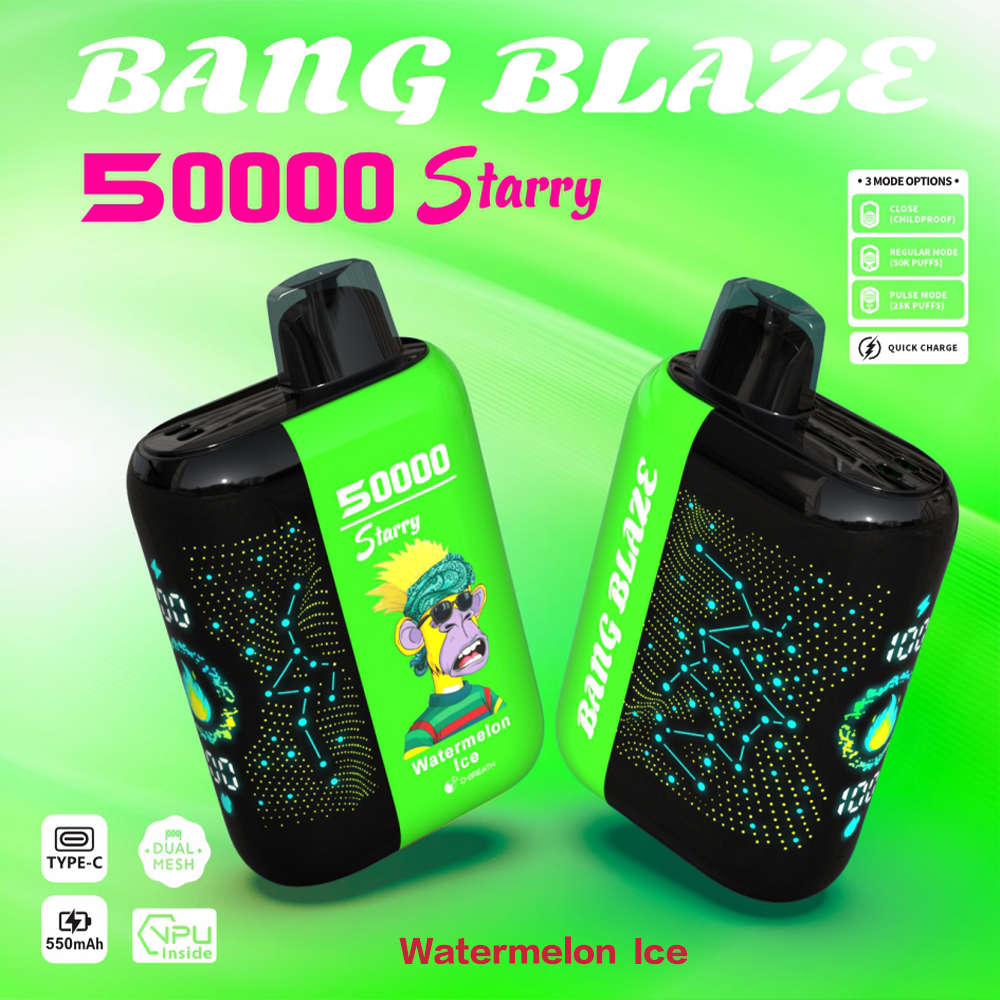 Bang Starry 50000 | 50K Puffs · 0–5% Nic · Dual Mesh · Type-C · 12 Flavors · 3 Modes - Image 7