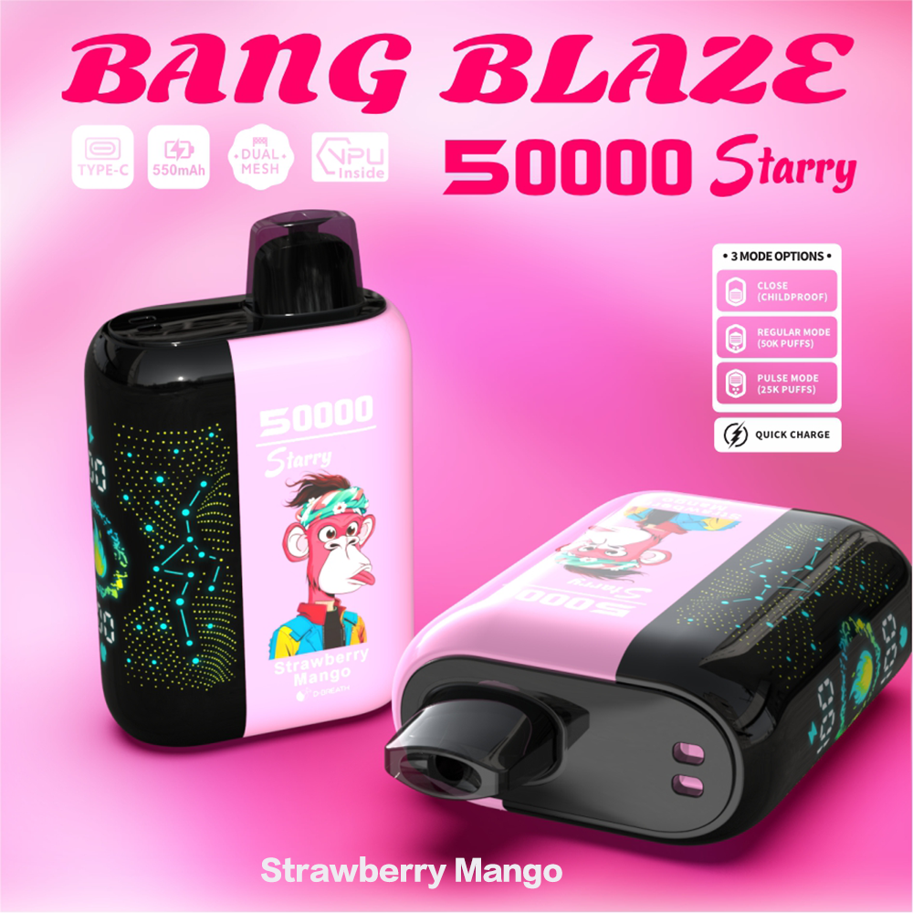 Bang Starry 50000 | 50K Puffs · 0–5% Nic · Dual Mesh · Type-C · 12 Flavors · 3 Modes - Image 10