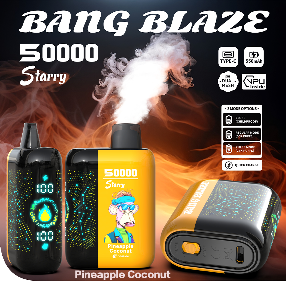 Bang Starry 50000 | 50K Puffs · 0–5% Nic · Dual Mesh · Type-C · 12 Flavors · 3 Modes - Image 13
