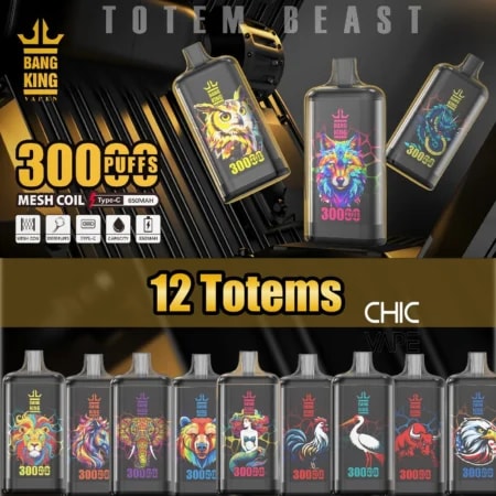 30000 bocanadas · 12 sabores y diseños · batería de 650 mAh
