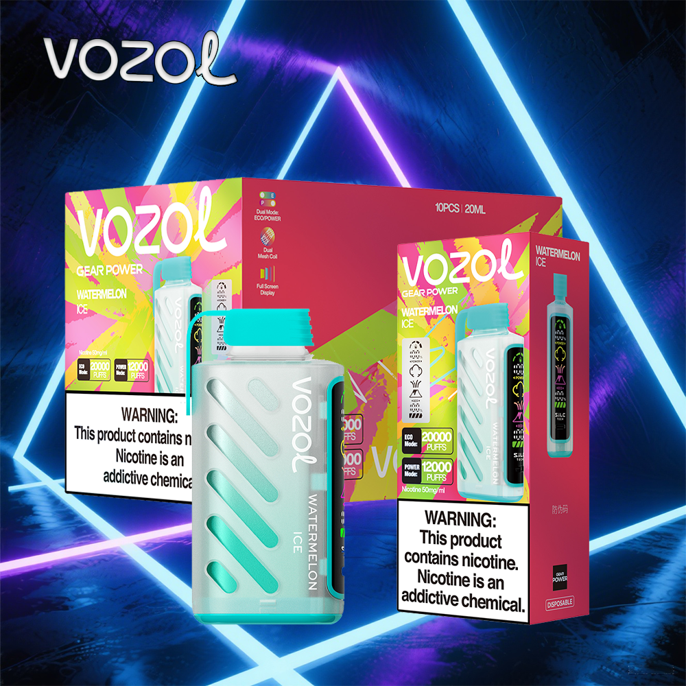 Vozol Gear Power 20K | Modos de doble bocanada, visualización en pantalla completa, bobina de malla doble, carga tipo C (UE)