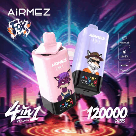 Airmez FOX 4IN1 120K – 4 smaker, meshspole, skärm och typ-C-laddning