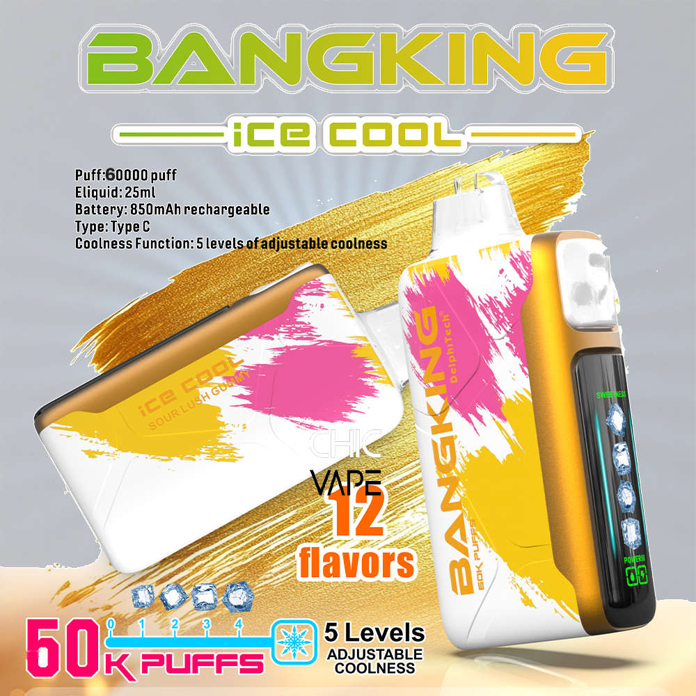 BangKing Ice Cool 60K – 12 Flavors, 60000 Puffs, Adjustable Cool Vape