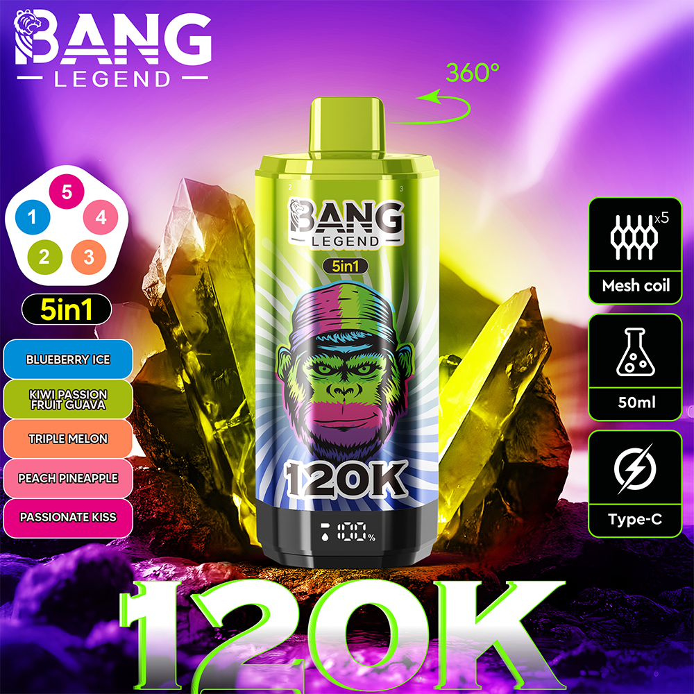 Bang Legend 120K 5in1— 120000Puffs & 5-in-1 Flavors & Disposable Vape