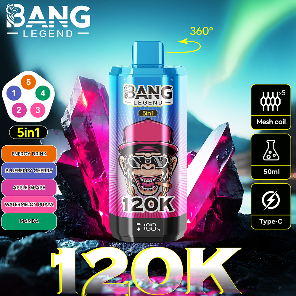 Bang Legend 120K 5in1— 120000Puffs & 5-in-1 Flavors & Disposable Vape – Image 9