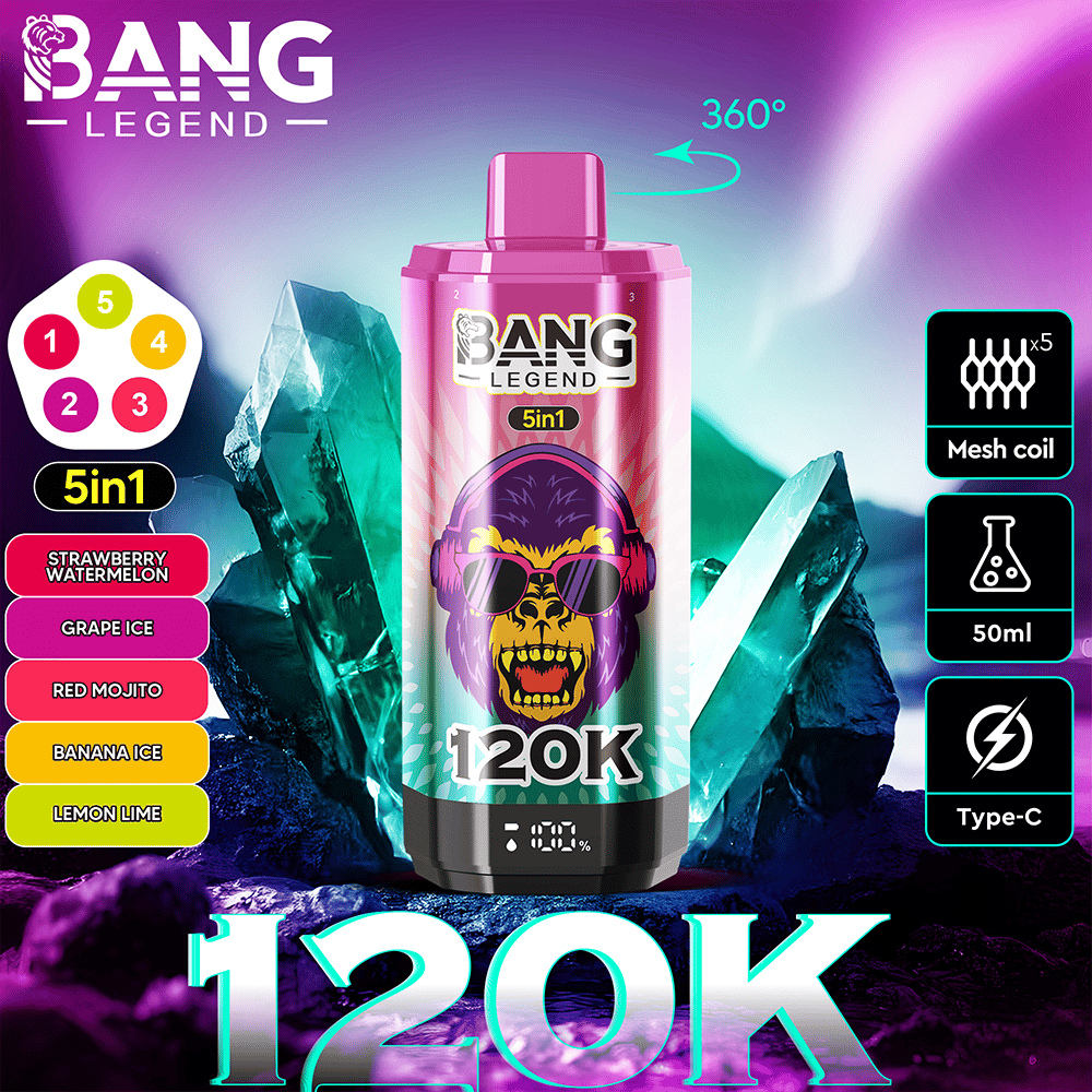 Bang Legend 120K 5in1— 120000Puffs & 5-in-1 Flavors & Disposable Vape – Image 4