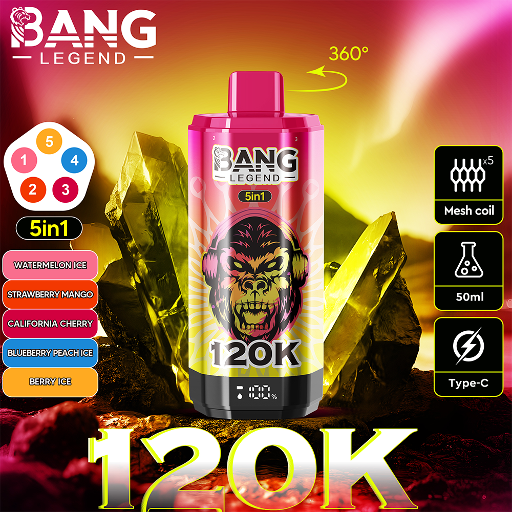 Bang Legend 120K 5in1— 120000Puffs & 5-in-1 Flavors & Disposable Vape – Image 2