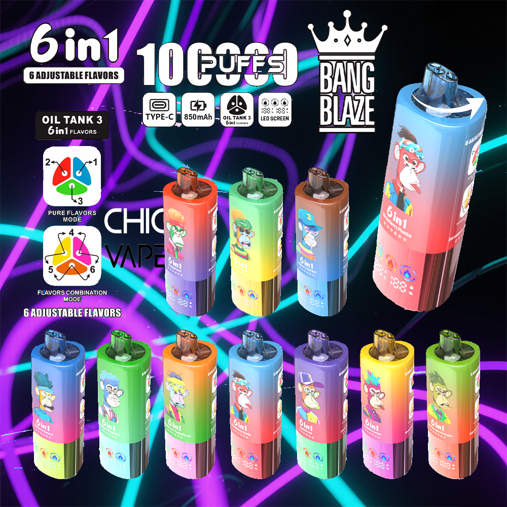 Bang Blaze 100k 6in1 — 6 in 1 Design | 100,000 puffs | Type-C fast charging