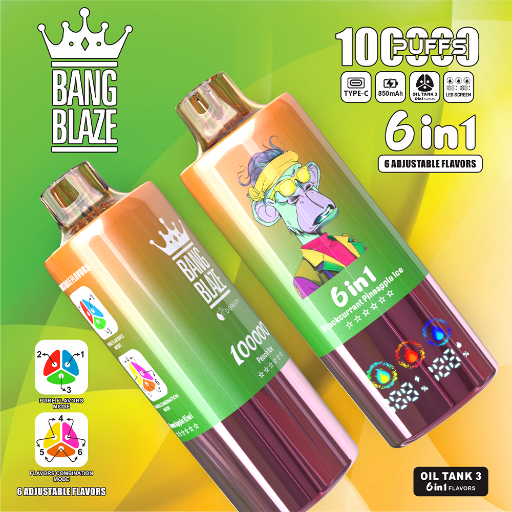 Bang Blaze 100k 6in1 — 6 in 1 Design | 100,000 puffs | Type-C fast charging - Image 10