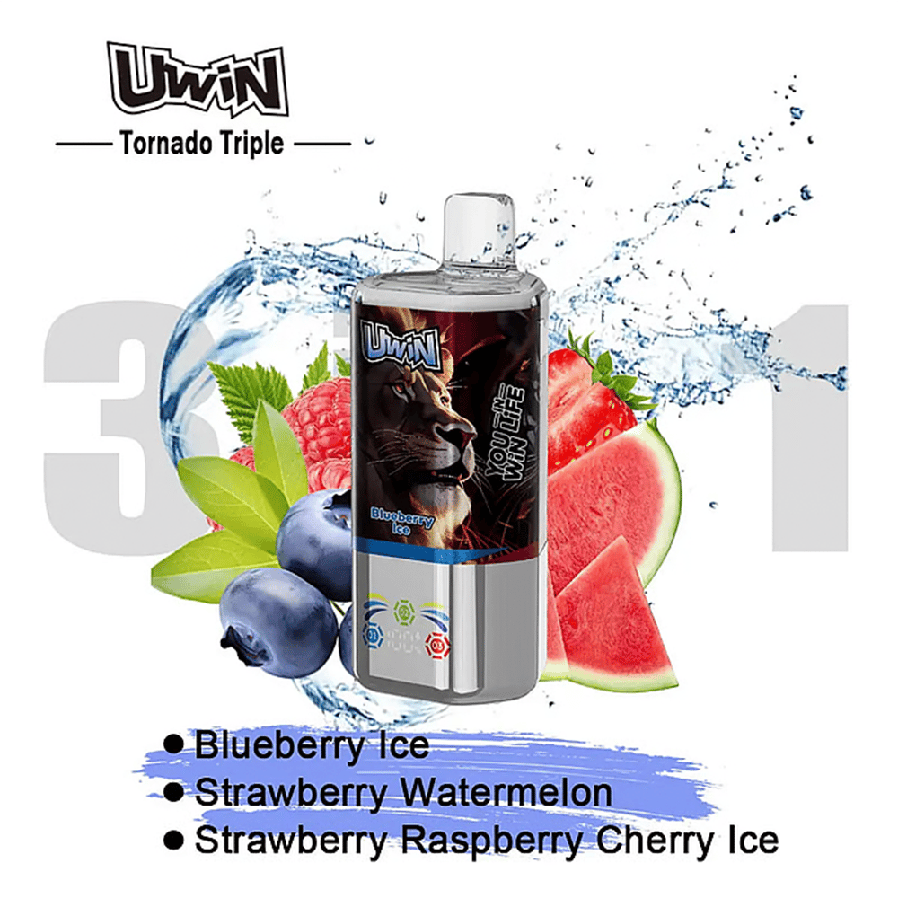 Uwin Tornado Triple 60K 3in1 | Triple-Flavor & 60000 Puffs & Type-C charging - Image 2