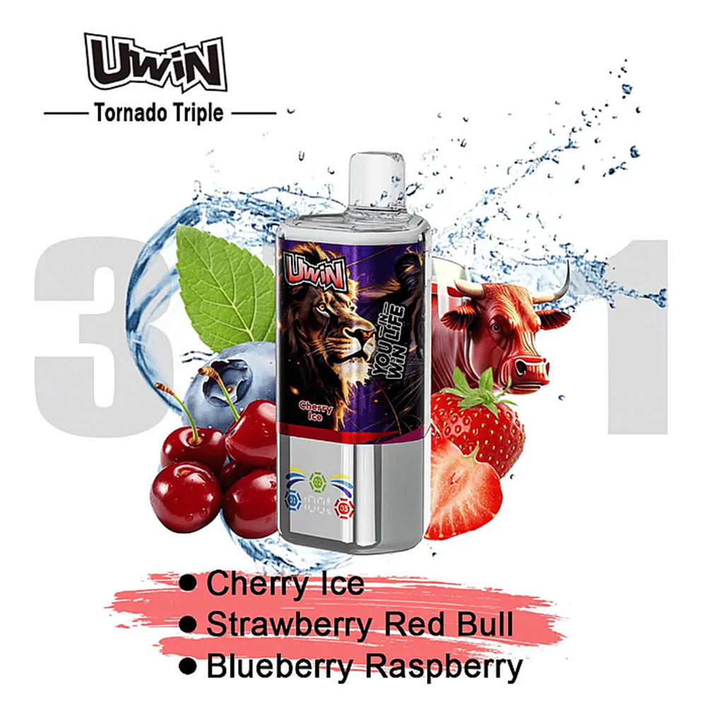 Uwin Tornado Triple 60K 3in1 | Triple-Flavor & 60000 Puffs & Type-C charging - Image 13