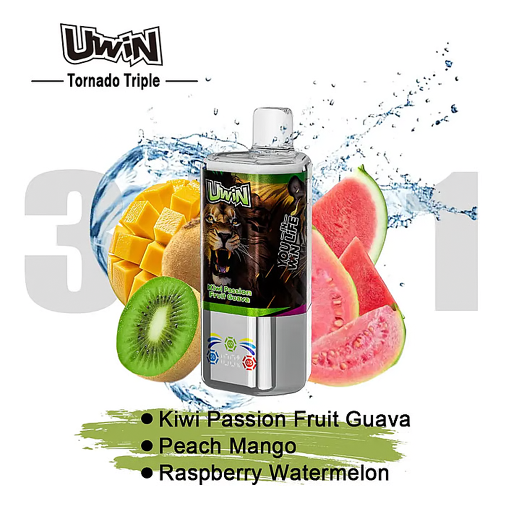 Uwin Tornado Triple 60K 3in1 | Triple-Flavor & 60000 Puffs & Type-C charging - Image 12