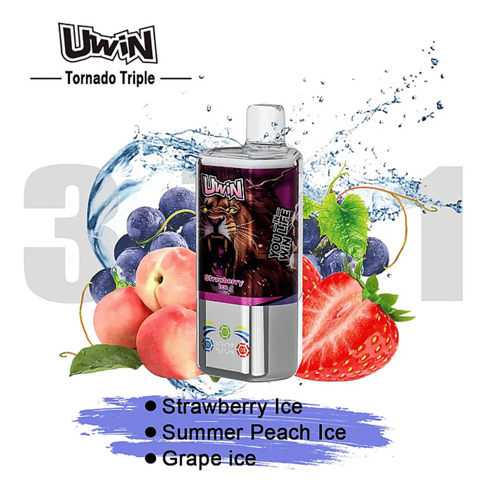 Uwin Tornado Triple 60K 3in1 | Triple-Flavor & 60000 Puffs & Type-C charging - Image 9