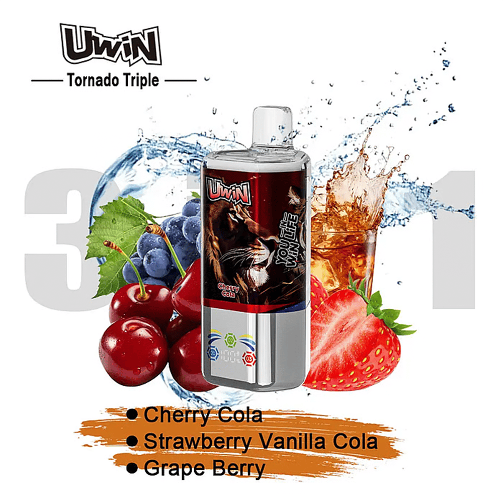 Uwin Tornado Triple 60K 3in1 | Triple-Flavor & 60000 Puffs & Type-C charging - Image 4