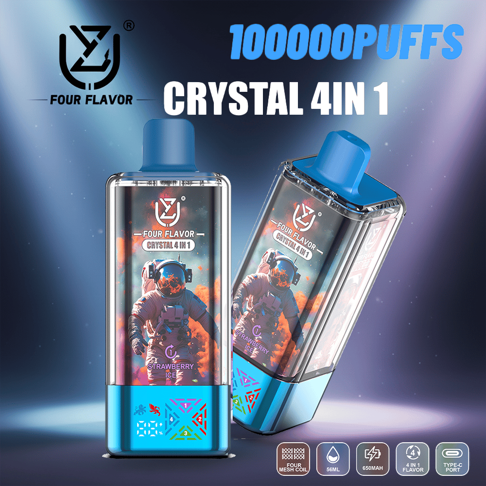UZY 4In1 100K - 100,000 Puffs | 4-in-1 Flavors | Mesh Coil | Crystal Body - Bild 5