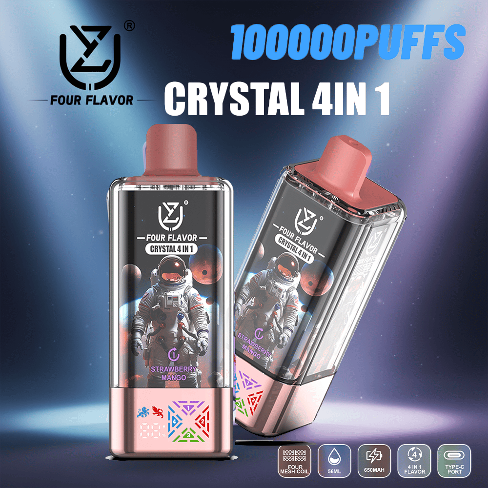 UZY 4In1 100K - 100,000 Puffs | 4-in-1 Flavors | Mesh Coil | Crystal Body - Bild 4