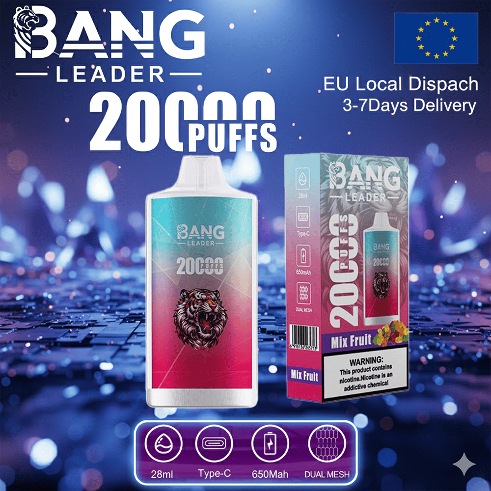 Bang Leader 20K - 20000Puffs ,Dual Mesh Coils , Type-C fast charging - Image 8