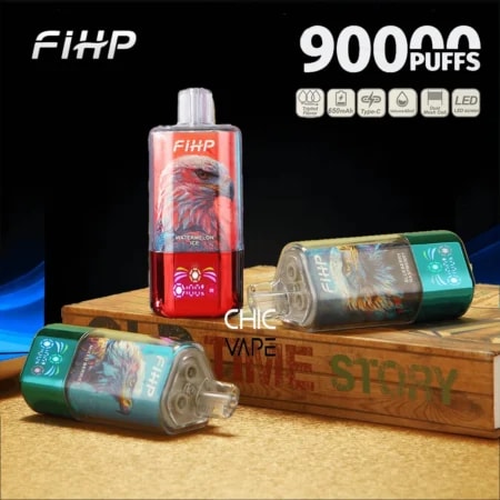 FIHP 90K 3IN1 | 90 000 puffar | 3-i-1 justerbart smaksystem | 650mAh Uppladdningsbar