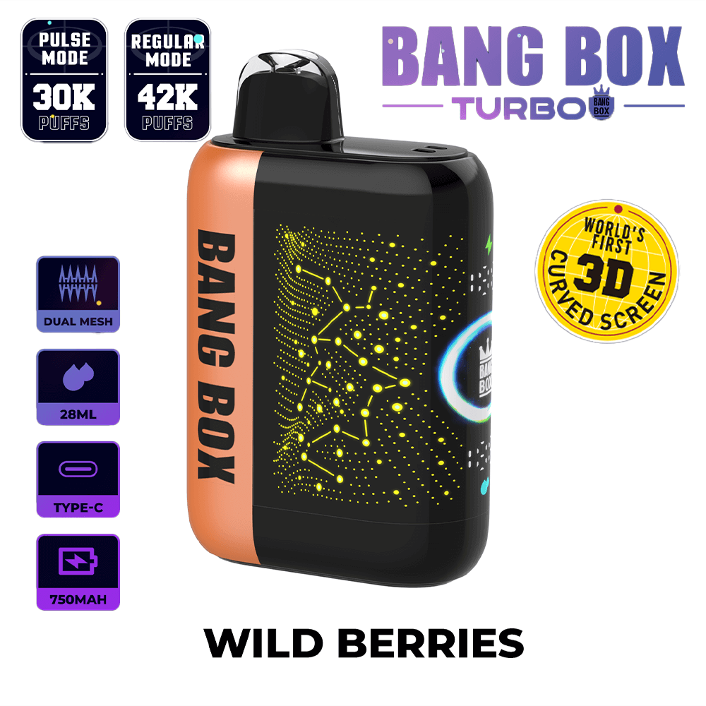 BANG BOX TURBO 42K – 42,000 Puffs, Curved 3D Screen, Dual Mesh Coils, Type-C Charging - Image 2