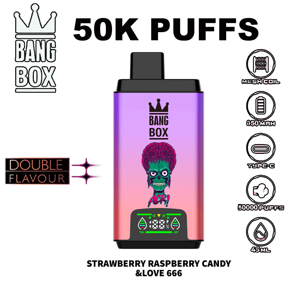 Bang Box 50K 2IN1 – Dual Flavour Vape with 50,000 Puffs & Smart Display - Image 3