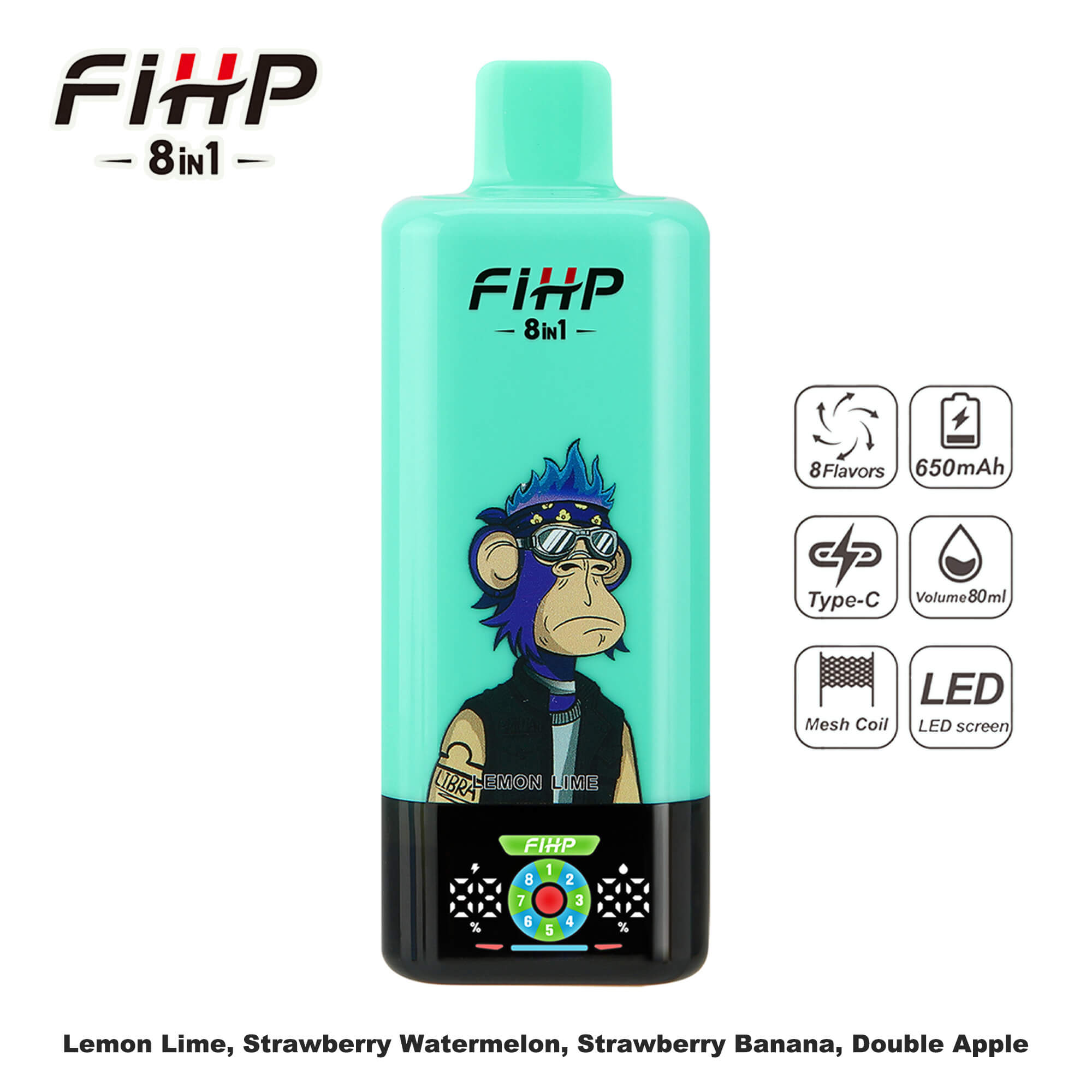 FIHP 200K 8IN1 Vape | Premium Multi-Flavor Device with Mesh Coil - Image 6