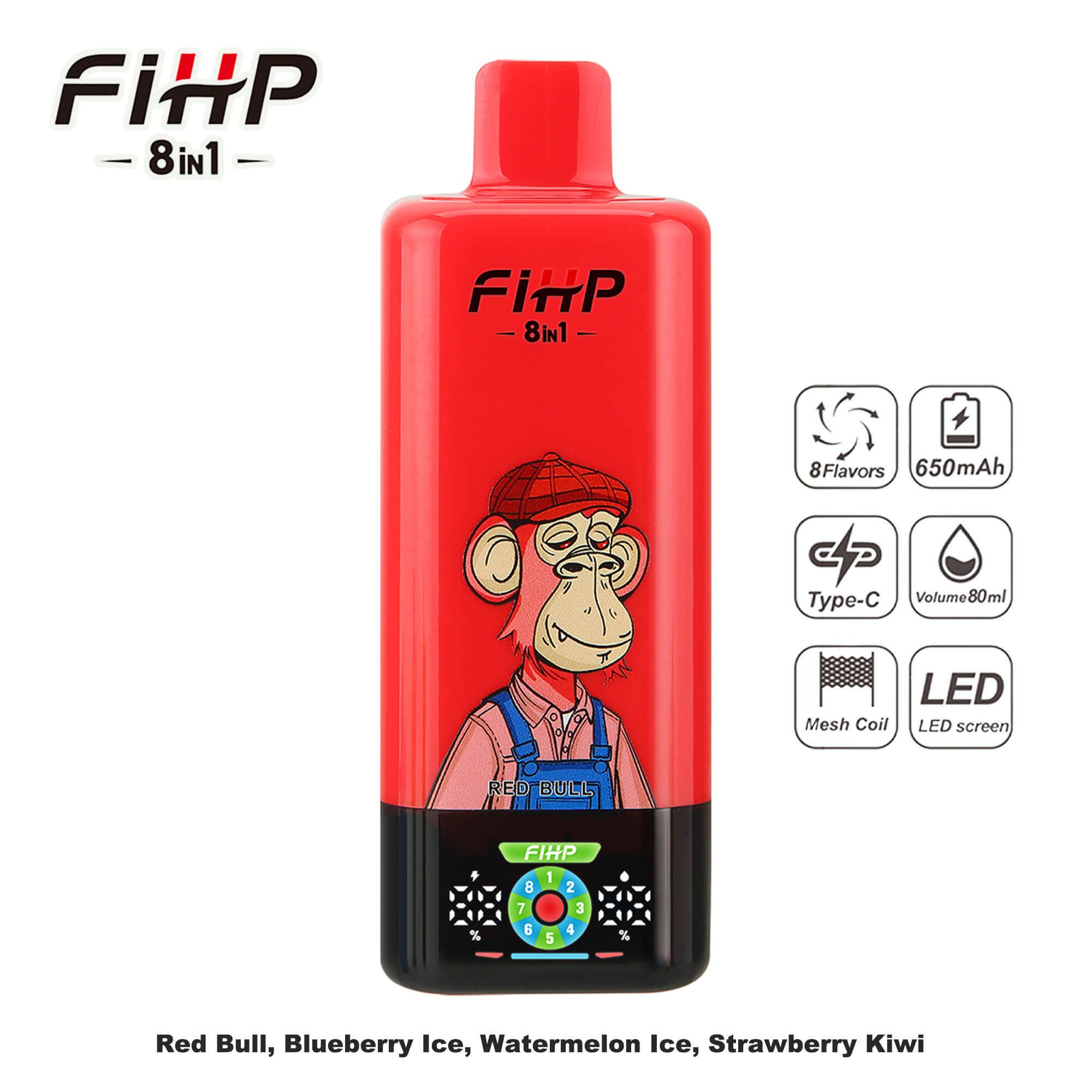 FIHP 200K 8IN1 Vape | Premium Multi-Flavor Device with Mesh Coil - Image 4