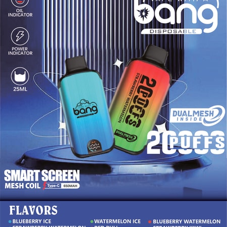 BANG 20000 Puffs Smart Screen Vape cigarette électronique originale