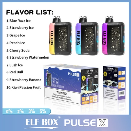 ELF BOX PULSE X 25000 25K Puffs Vape Original E-cigarett