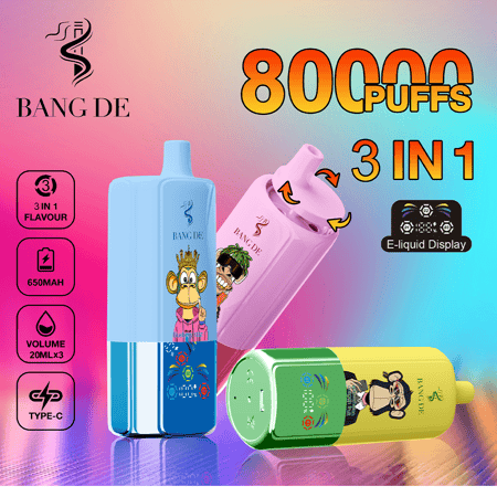 Bang DE 80K | 3-in-1-Aromen, 80.000 Züge, Typ-C-Schnellladung