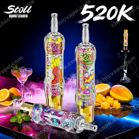 Bang Leader Stoll 520K rechargeable vape with 1000mAh battery, Type-C charging and premium flavor technology